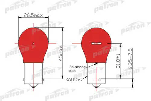 Автолампа PATRON PLPY21W PY21W