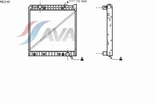 Радиатор кондиционера (конденсатор) AVA ME2148