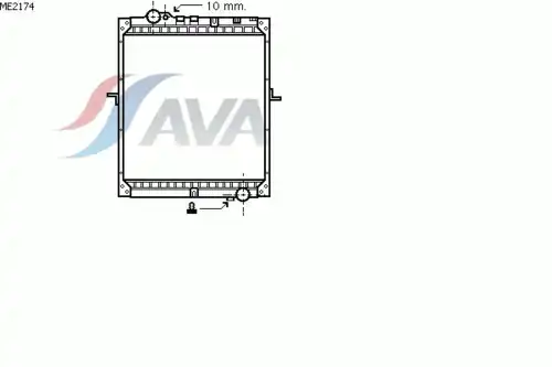 Радиатор кондиционера (конденсатор) AVA ME2174