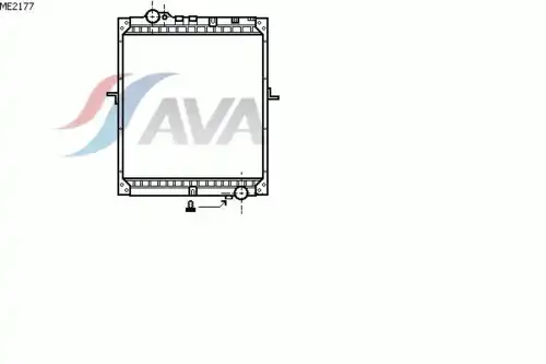 Радиатор кондиционера (конденсатор) AVA ME2177