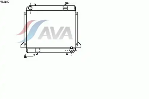 Радиатор кондиционера (конденсатор) AVA ME2180