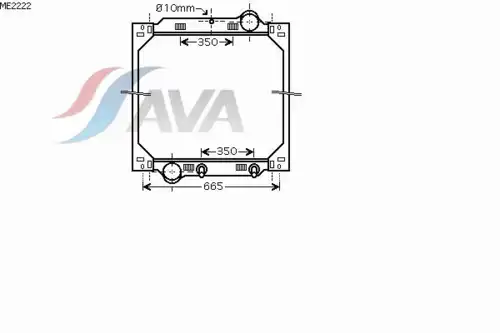 Радиатор кондиционера (конденсатор) AVA ME2222