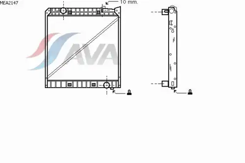 Радиатор кондиционера (конденсатор) AVA MEA2147