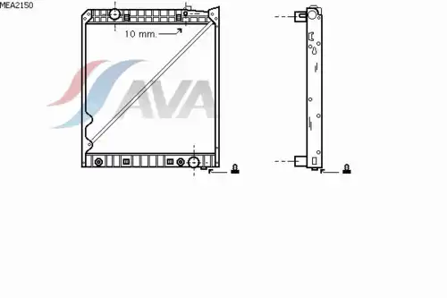 Радиатор кондиционера (конденсатор) AVA MEA2150
