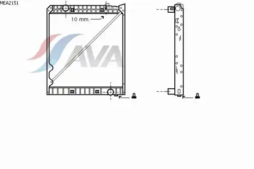 Радиатор кондиционера (конденсатор) AVA MEA2151