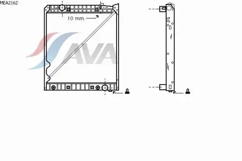 Радиатор кондиционера (конденсатор) AVA MEA2162