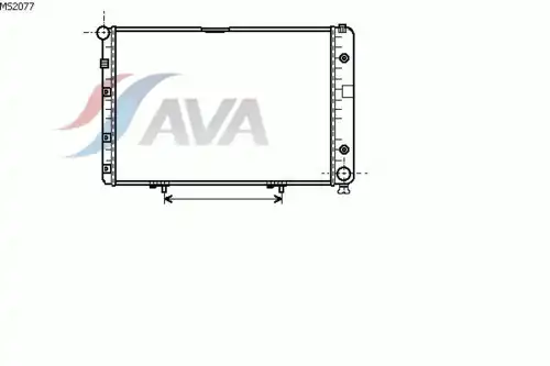 Радиатор системы охлаждения двигателя AVA MS2077