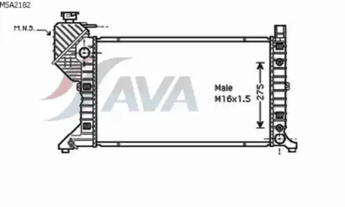 Радиатор системы охлаждения двигателя AVA MSA2182