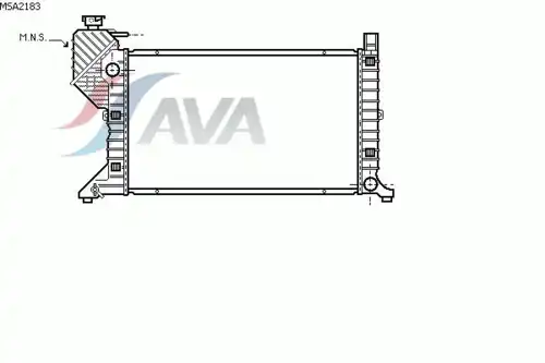 Радиатор системы охлаждения двигателя AVA MSA2183