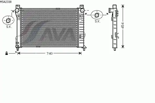 Радиатор кондиционера (конденсатор) AVA MSA2338