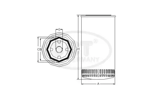 Фильтр масляный SCT SM 851