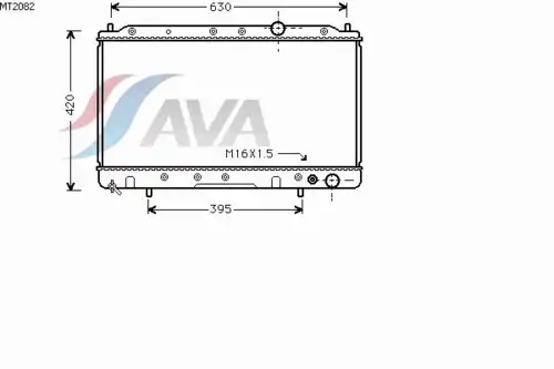 Радиатор системы охлаждения двигателя AVA MT2082