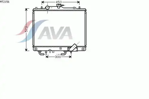 Радиатор системы охлаждения двигателя AVA MT2156