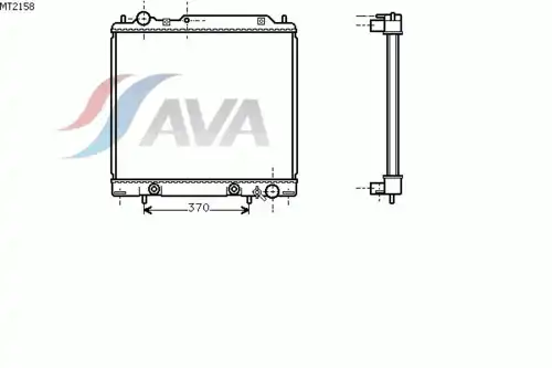 Радиатор системы охлаждения двигателя AVA MT2158