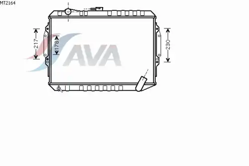 Радиатор системы охлаждения двигателя AVA MT2164