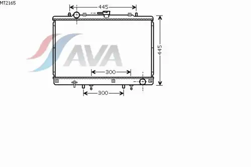 Радиатор системы охлаждения двигателя AVA MT2165