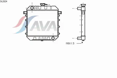 Радиатор кондиционера (конденсатор) AVA OL2024