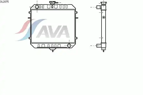 Радиатор кондиционера (конденсатор) AVA OL2075