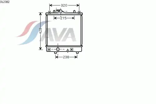 Радиатор системы охлаждения двигателя AVA OL2382