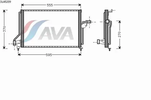Радиатор кондиционера (конденсатор) AVA OLA5209