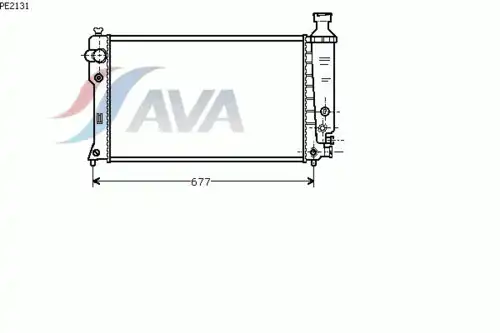 Радиатор системы охлаждения двигателя AVA PE2131