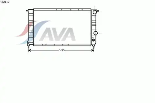 Радиатор кондиционера (конденсатор) AVA RT2112