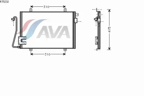 Радиатор кондиционера (конденсатор) AVA RT5232