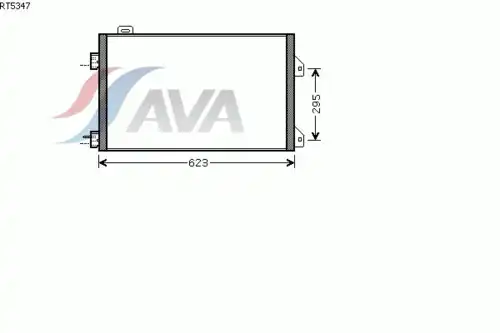 Радиатор кондиционера (конденсатор) AVA RT5347