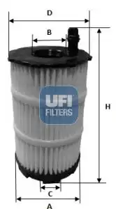 Фильтр масляный UFI 25.143.00 Audi