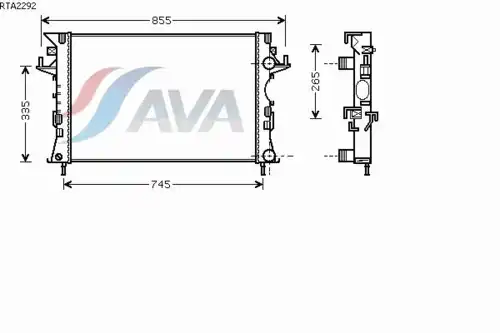 Радиатор системы охлаждения двигателя AVA RTA2292