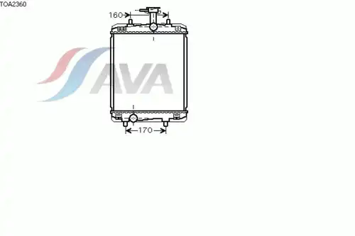 Радиатор системы охлаждения двигателя AVA TOA2360