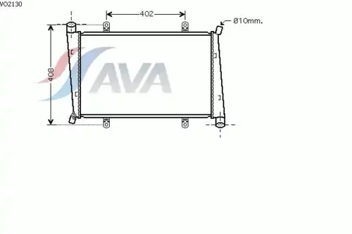 Радиатор системы охлаждения двигателя AVA VO2130