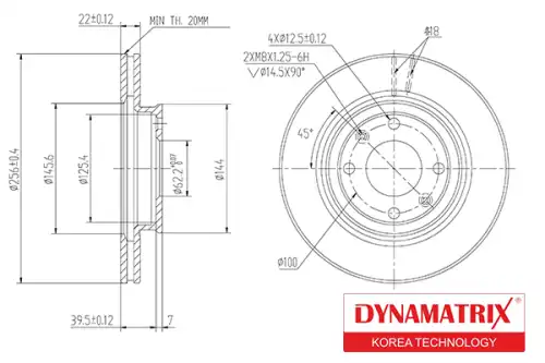 Тормозной диск DYNAMAX DBD1603 вентилируемый , передняя ось