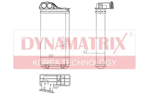 Радиатор печки DYNAMAX DR71157