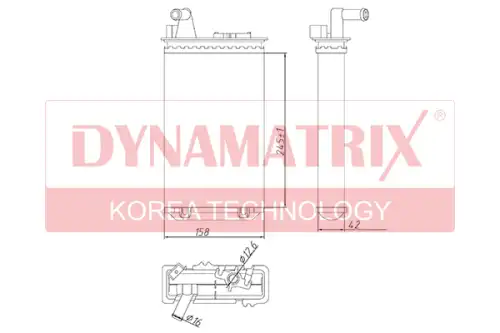 Радиатор печки DYNAMAX DR71438