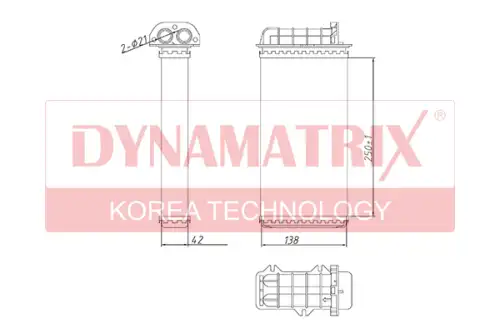 Радиатор печки DYNAMAX DR71441