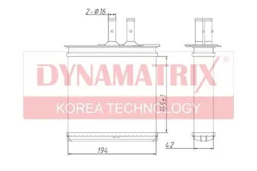 Радиатор печки DYNAMAX DR71442