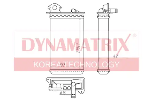Радиатор печки DYNAMAX DR73964