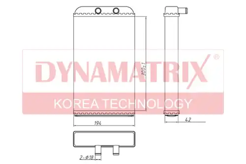 Радиатор печки DYNAMAX DR73986
