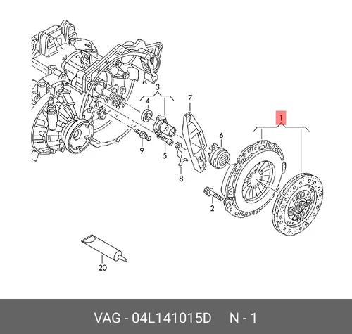 Диск сцепления VAG 04L141015D