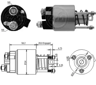 втягивающее реле ZM1397 ZM