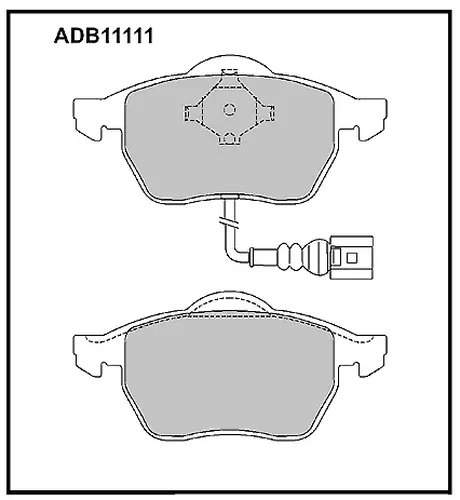 Тормозные колодки дисковые передняя ось ALLIED NIPPON ADB11111