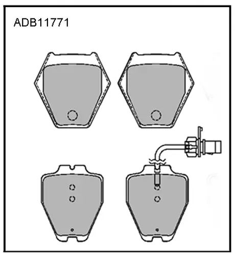Тормозные колодки дисковые передняя ось ALLIED NIPPON ADB11771