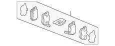 Тормозные колодки дисковые HONDA 43022-SCV-A01