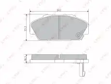 Тормозные колодки дисковые LYNXAUTO BD-3801