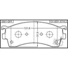 Тормозные колодки дисковые FEBEST 0501GFF