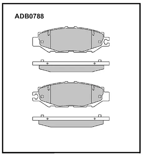 Тормозные колодки дисковые задняя ось ALLIED NIPPON ADB0788