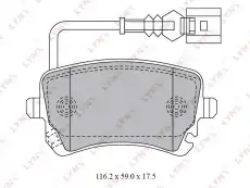 Тормозные колодки дисковые LYNXAUTO BD-8033