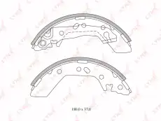 Тормозные колодки барабанные LYNXAUTO BS-6301