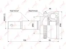 ШРУС наружный LYNXAUTO CO-5764A